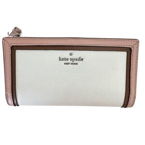 Kate Spade Patterson Drive Colorblock Pink and White Women's Wallet
